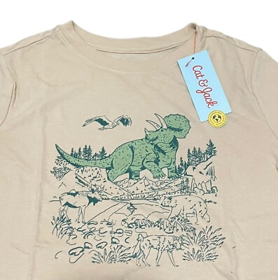 #ad Catamp;Jack Boys Short Sleeve Dinosaur T Shirt NWT Size Medium 8 New With Tags $7.25