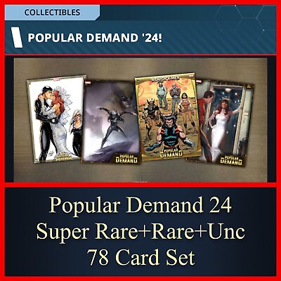 #ad POPULAR DEMAND ‘24 SUPER RARERAREUNC 78 CARD SET TOPPS MARVEL COLLECT $8.89
