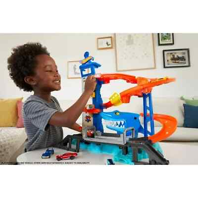 #ad Hot Wheels Playset with Shark Eating Cars Kids Fun Die Cast Matchbox Track City $119.97