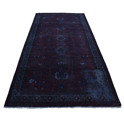 #ad 5#x27;4quot;x9#x27;5quot; Red Overdyed Dark Baktiarjoon Handmade Wool Wide and Long Rug R80896 $396.90