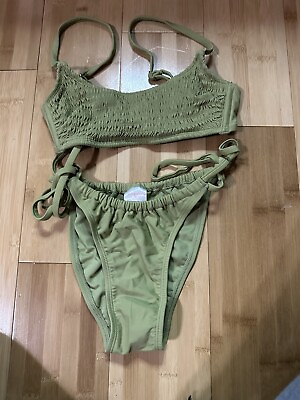 #ad Target xhilaration size small Green bikini swimsuit set $11.00