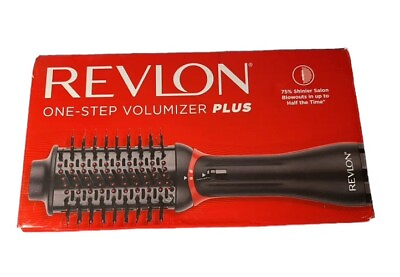 #ad Revlon One Step Plus Hair Dryer and Volumizer Black Red Open Box $36.50
