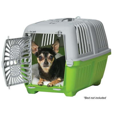 #ad 19quot; Travel Pet Carrier Green with Plastic Door Pet Cage Dog Cat Camping $19.84