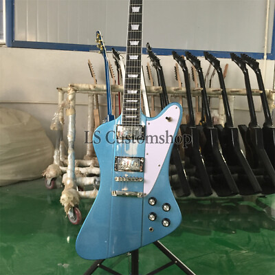#ad Metallic Blue Special Electric Guitar 2H Pickups Chrome part White Pickguard $242.25
