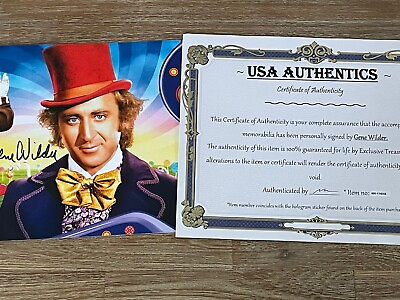 #ad Gene Wilder Willy Wonka hand Signed Authentic Autographed photo 8x10 COA $129.95