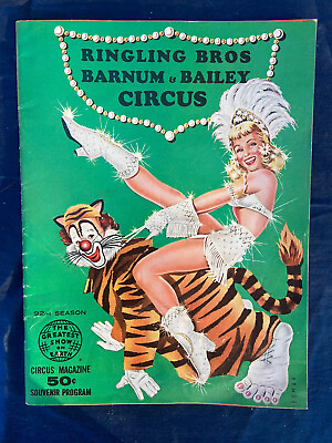 #ad 1962 Ringling Brothers And Barnum And Bailey Circus Souvenir Program 92nd Season $48.00