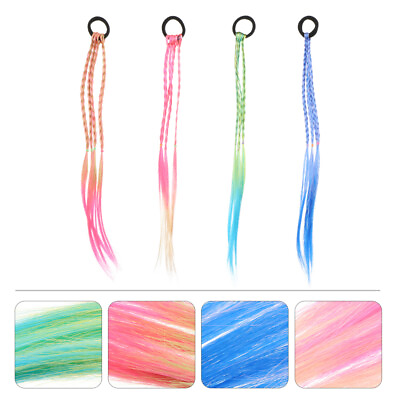 #ad 16 Pcs Hair Decorations Kids Ponytail Ties Wig Braid Christmas Ribbons $8.59
