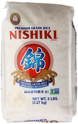 #ad Nishiki Japanese Medium Grain White Rice Premium Grade 80 oz 5 Pound Pack of 1 $9.83