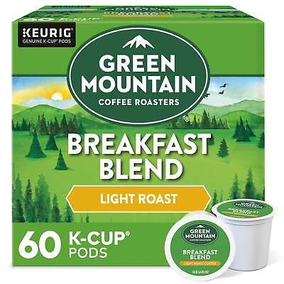 #ad Green Mountain Coffee Breakfast Blend K Cup Pods Light Roast Coffee 60 Count $28.19