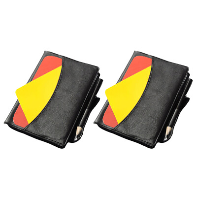 #ad 2 Sets Referee Red and Yellow Card PVC Multi function Cards $8.89