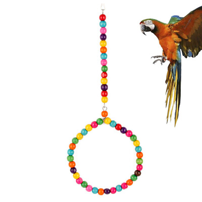 #ad Hanging Birds Toys Parrot Cage Accessories Parakeets Utensils The Swing $8.50