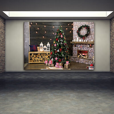 #ad Photography Backdrop Sturdy Reusable Warm Winter Christmas Backdrop Long Lasting $9.53