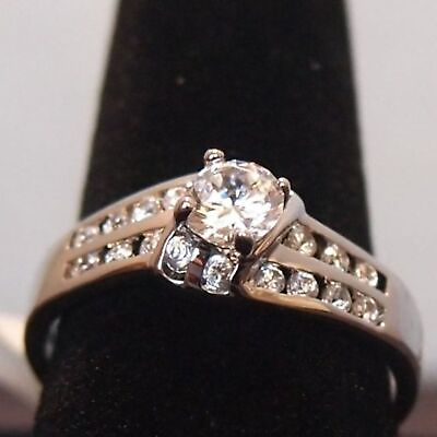 #ad Beautiful Promise Engagement Ring Set With Nice Center Stone And Several Sides $34.00