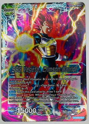 SSG Vegeta Crimson Warrior PR Leader Foil Dragon Ball Super Card Game NM $3.49