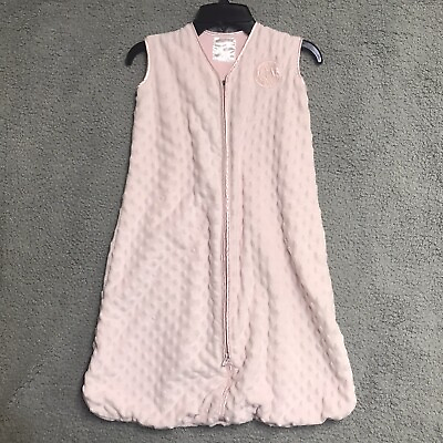#ad Halo SleepSack Wearable Blanket Baby Medium 6 12 Months Pink Soft Zip Up $13.56