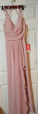 #ad New With Tags JJ House Blush Pink Strappy Gown $49.00
