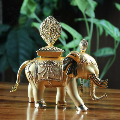 #ad TIBETAN BUDDHISM ALTAR MUST BLESSED 5quot; X 5quot; ELEPHANT TREASURE BIG GIFT BOX $49.39