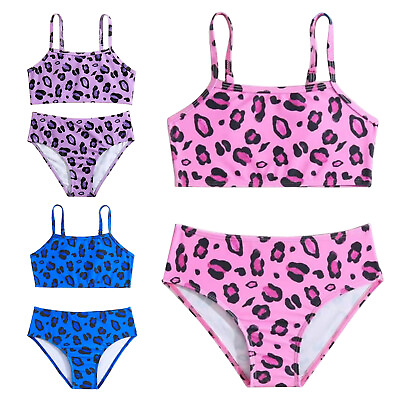 #ad Kids Girls Sportswear Bras Bikini Set Beach Swimsuit Pool Underwear Tops Swim $5.00