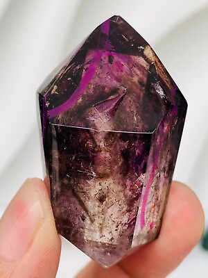 #ad TOP Natural Amethyst Super Seven TWO MOVE Water Bubble EnhydroQUARTZ Crystal 44g $90.99