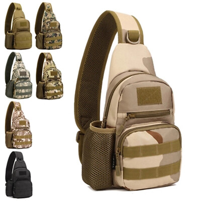 #ad Tactical Chest Bag Backpack Mens Crossbody Sling Bag Messager Shoulder Pack AU $16.65