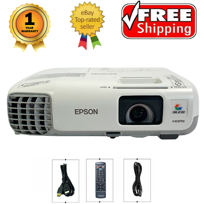 #ad #ad Epson PowerLite 965H 3LCD Projector 3500 ANSI Conference Room HDMI USB w Remote $203.58