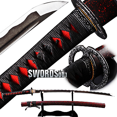 #ad musashi tsuba japanese samurai sword katana t10 carbon steel sharp shiny blade $145.00