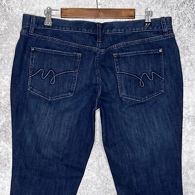 #ad Mossimo Premium womens skinny ankle zip capri jeans size 14 stretch dark wash $14.27
