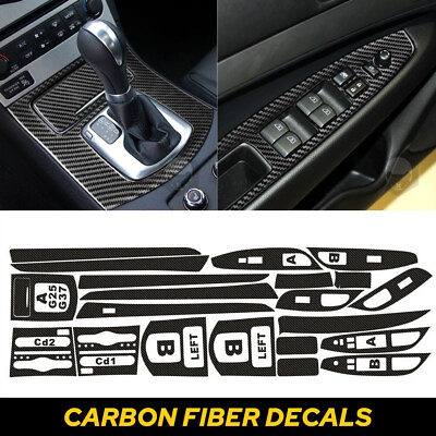 #ad For 2010 16 Infiniti G25 G37 3D Carbon Fiber Interior DIY Trim Decal Sticker EOU $23.74
