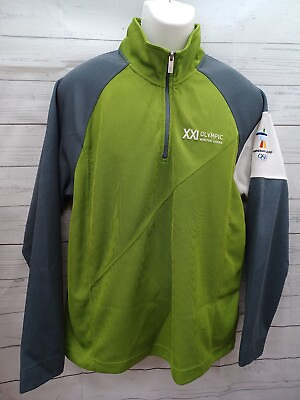 #ad Vancouver Olympic Winter Games 2010 Long Sleeve Shirt Pullover Mens Elevate Sz M $20.98