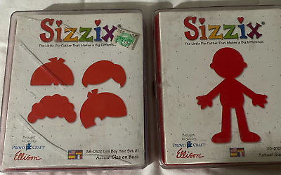 #ad Sizzix Boy Hair amp; Doll Body Creative Decorative Papercraft Die Cut Shapes Pair $16.39
