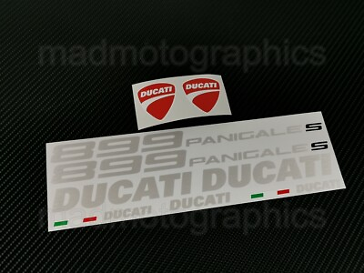 #ad brushed aluminum oem size for DUCATI 899 panigale S fairing tank stickers decals GBP 18.90