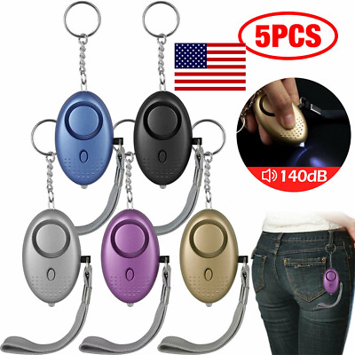 #ad Safe Sound Personal Alarm Keychain With LED Light 140DB Emergency Women Defense $15.19
