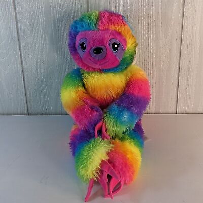 #ad Build A Bear Colorful Striped Sloth Hook Loop Hands Feet NWT Pride $19.99