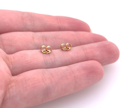 #ad 14K Solid Yellow Gold Single Push Back Replacement for Earrings Medium $15.99