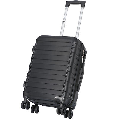 #ad 21quot; Hardside Expandable Spinner Carry On Luggage Travel Suitcase w Wheels Black $37.99