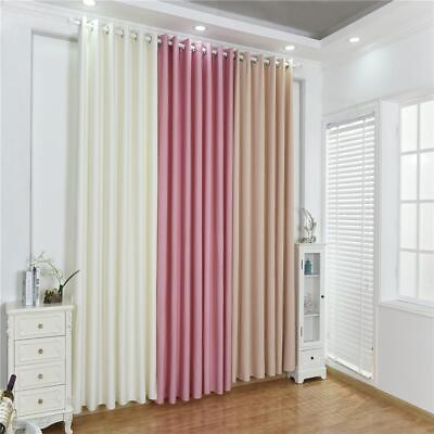 #ad Solid Color Eyelet Plain Curtains Door Window 100x250cm $35.27