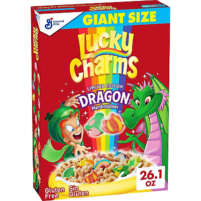 #ad Lucky Charms Cereal with Marshmallows Gluten Free Cereal Made Whole Size 26.1 Oz $12.42