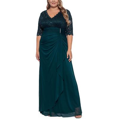 #ad Bamp;A by Betsy and Adam Womens Lace Embellished Evening Dress Gown Plus BHFO 0720 $52.99