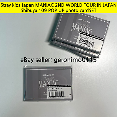 #ad Stray kids Japan MANIAC 2ND WORLD TOUR IN JAPAN Shibuya 109 POP UP photo cardSET $26.59