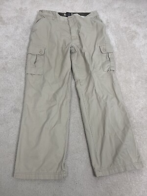 #ad Vintage Arizona Pants Mens 38 Beige Cargo Khaki Pocket Work Wear 38 X 32 $28.99