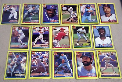 #ad 1991 Topps Wax Box Bottom Hand Cut Cards A P Pick Your Players $0.99