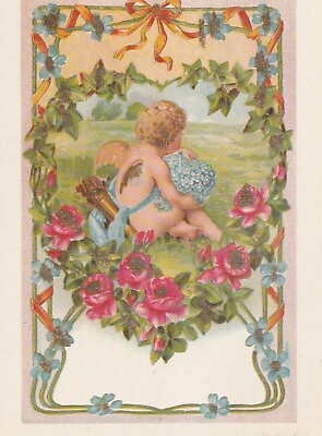 #ad Postcard of a Child Angel Printed In Switzerland Good Old Days # 253 $2.50