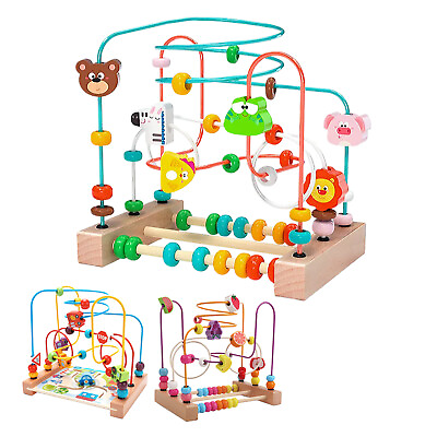 #ad Bead Maze Toy Cartoon Colorful Cute Safe Maze Toys Bead Toy Kids Wooden $42.02