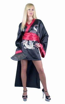 #ad GEISHA ADULT WOMENS KIMONO DRESS SEXY JAPANESE FANCY DRESS HALLOWEEN COSTUME AU $52.51