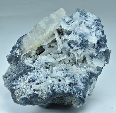 #ad 356 CT Rare Vorobyevite Beryl Rosterite Crystals Cluster with Quartz On Matrix $99.99