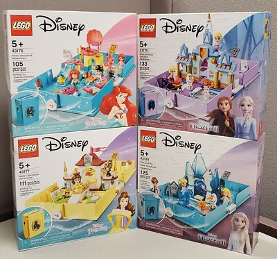 #ad Set of 4 LEGO Disney Storybook Adventures Princess Sets Frozen Belle Ariel $131.95