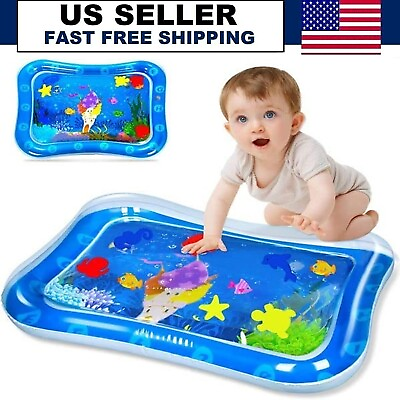 #ad Inflatable Water Play Mat Infants Baby Toddlers Kid Perfect Fun Tummy Time Play $6.99