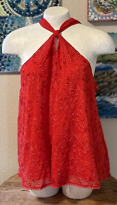 #ad Woman’s Red Lace Top $10.00