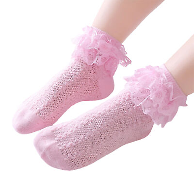 #ad 1pair Baby Lace Socks Attractive Comfortable Girl Dancing Socks Lightweight $7.77