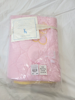 #ad New Pottery Barn Kids Stitched Reversible Quilted Sham Pink Yellow ELLA $24.99